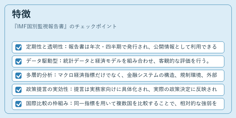 特徴（IMF国別監視報告書）の図解