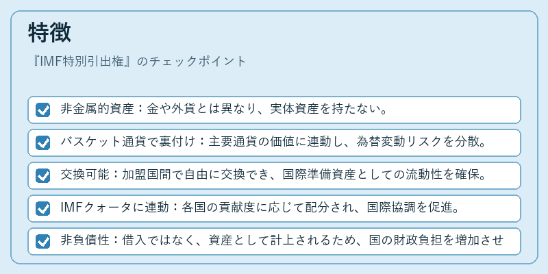 特徴（IMF特別引出権）の図解