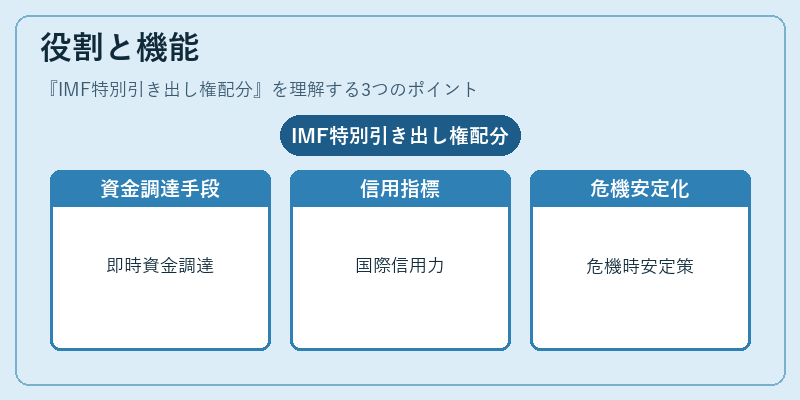 役割と機能（IMF特別引き出し権配分）の図解