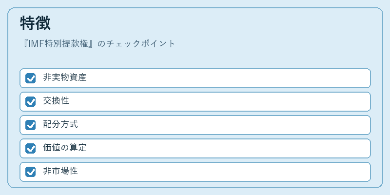 特徴（IMF特別提款権）の図解