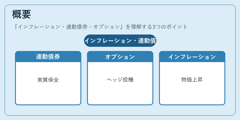 概要（インフレーション・連動債券・オプション）の図解