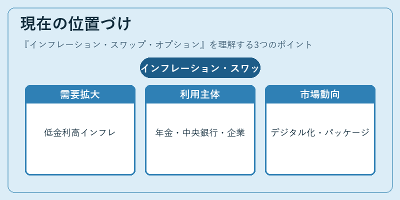現在の位置づけ（インフレーション・スワップ・オプション）の図解