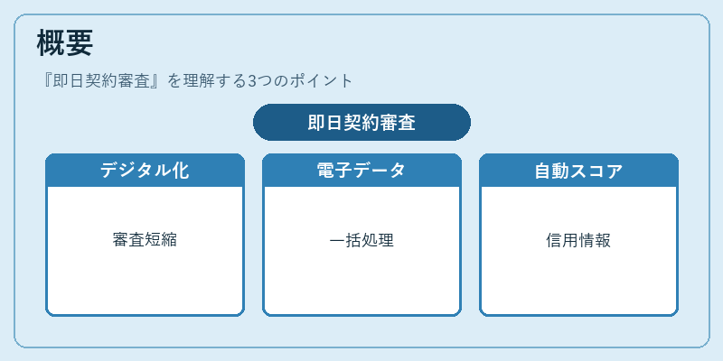 概要（即日契約審査）の図解