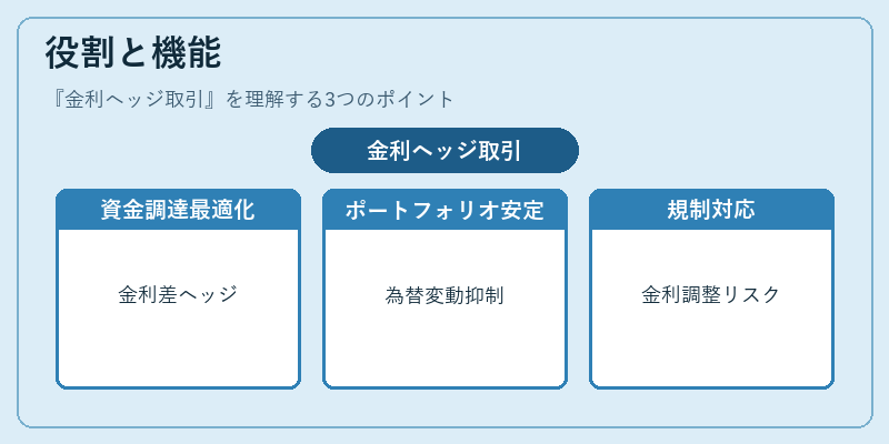 役割と機能（金利ヘッジ取引）の図解