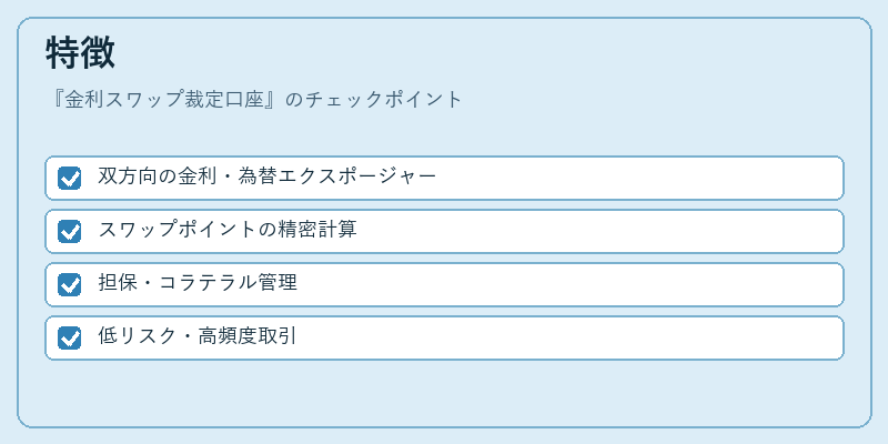 特徴（金利スワップ裁定口座）の図解