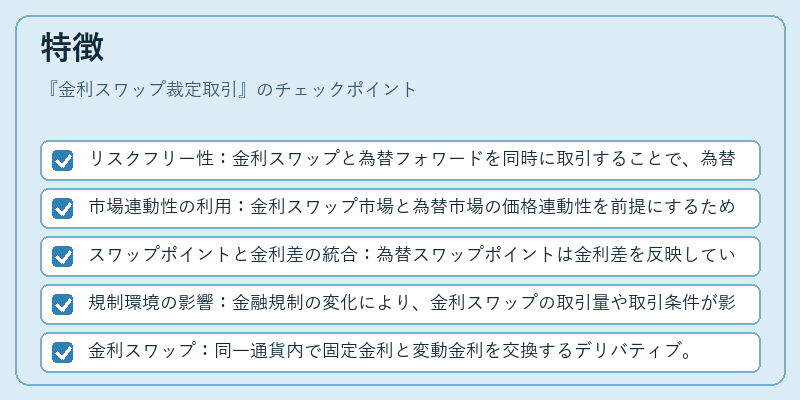 特徴（金利スワップ裁定取引）の図解