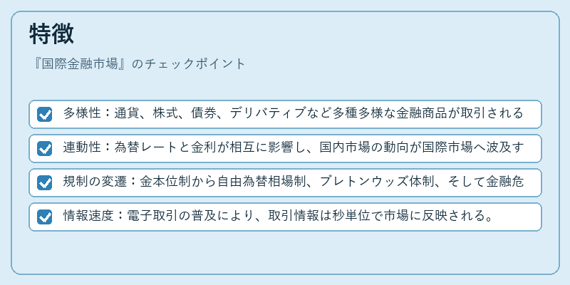 特徴（国際金融市場）の図解