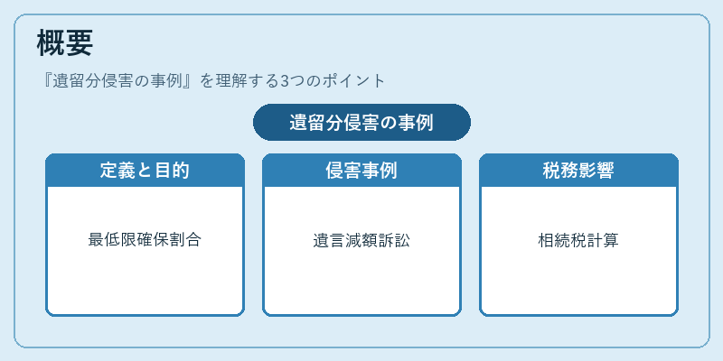 概要（遺留分侵害の事例）の図解