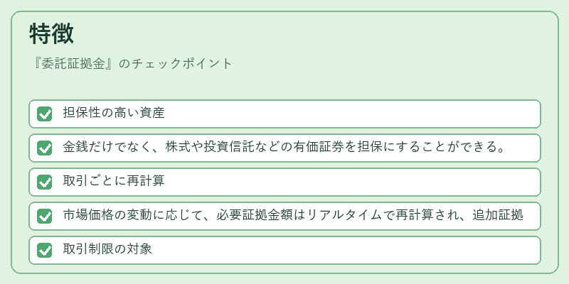 特徴（委託証拠金）の図解