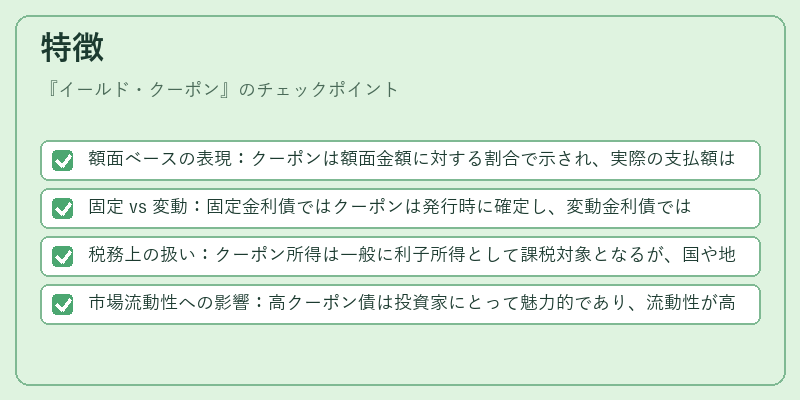特徴（イールド・クーポン）の図解