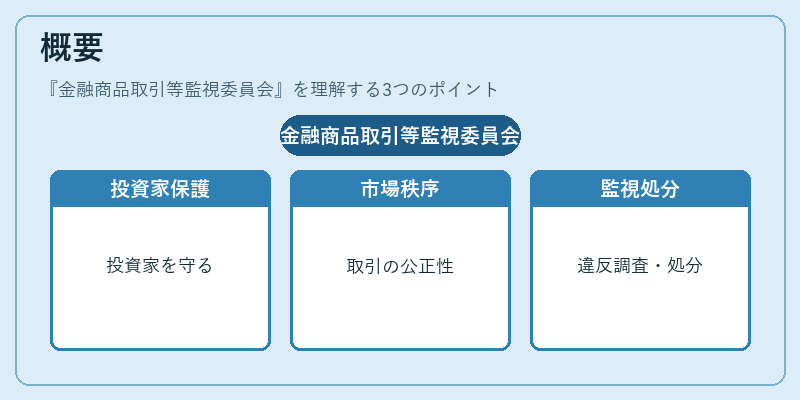 概要(金融商品取引等監視委員会)の図解