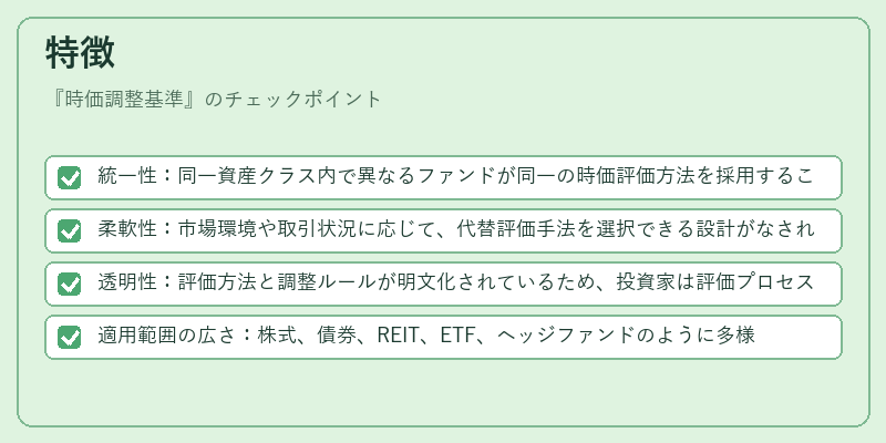 特徴（時価調整基準）の図解