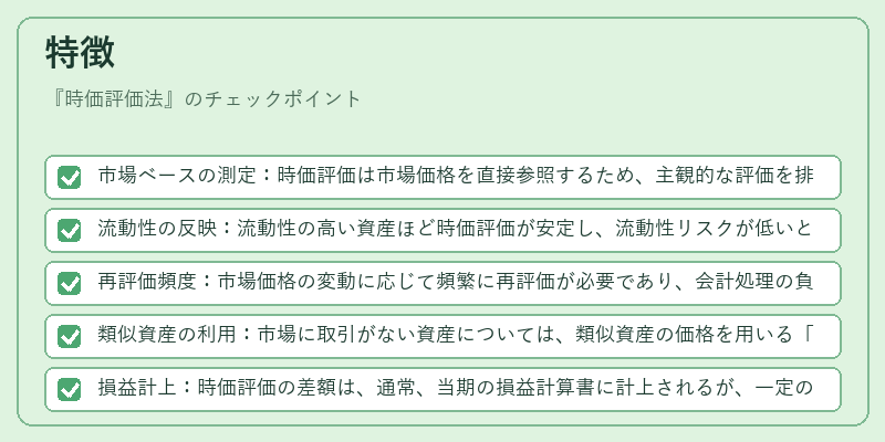 特徴（時価評価法）の図解