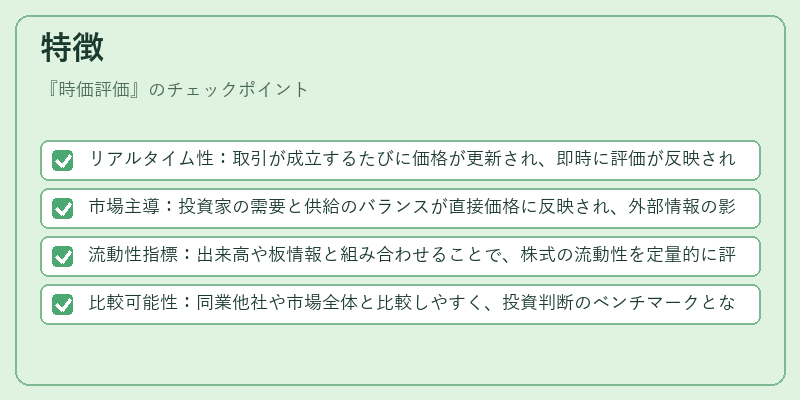 特徴（時価評価）の図解