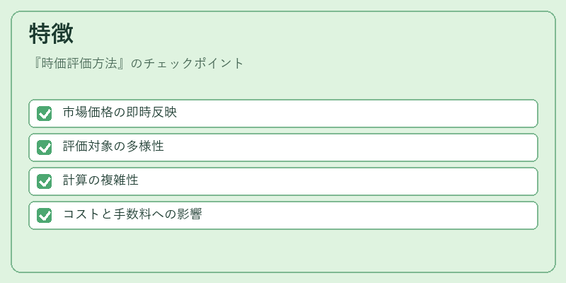 特徴（時価評価方法）の図解