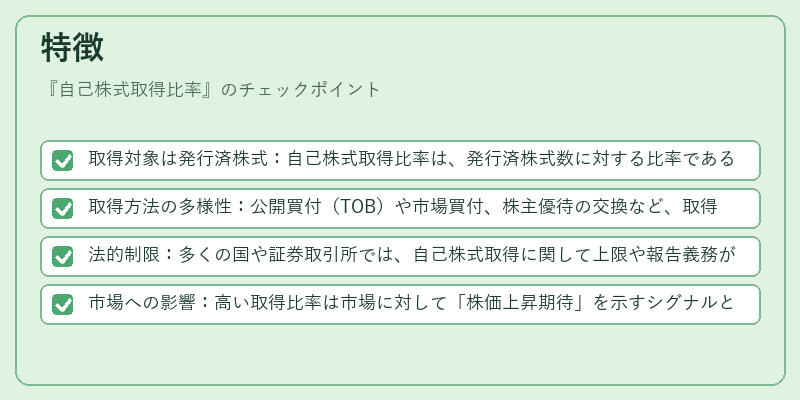特徴（自己株式取得比率）の図解