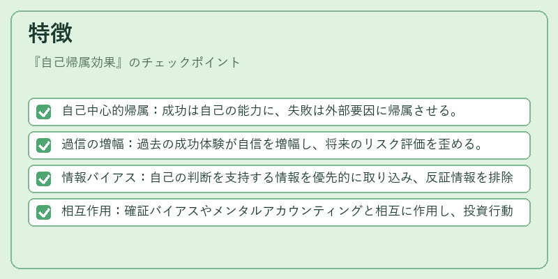 特徴（自己帰属効果）の図解