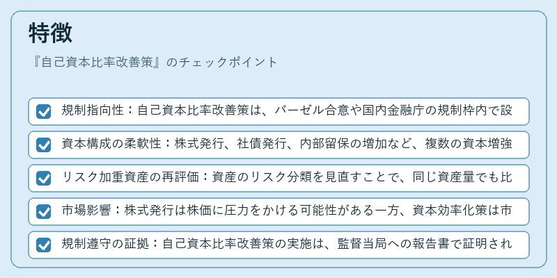 特徴（自己資本比率改善策）の図解