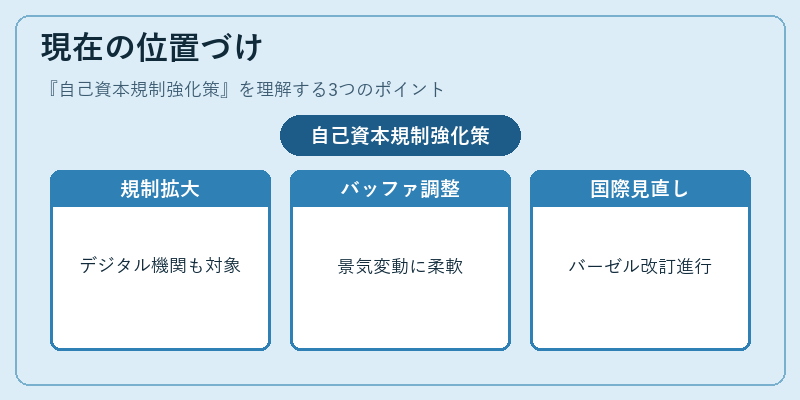 現在の位置づけ（自己資本規制強化策）の図解