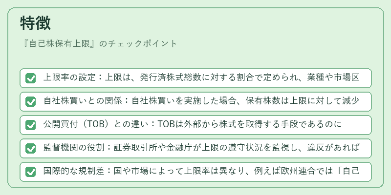 特徴（自己株保有上限）の図解