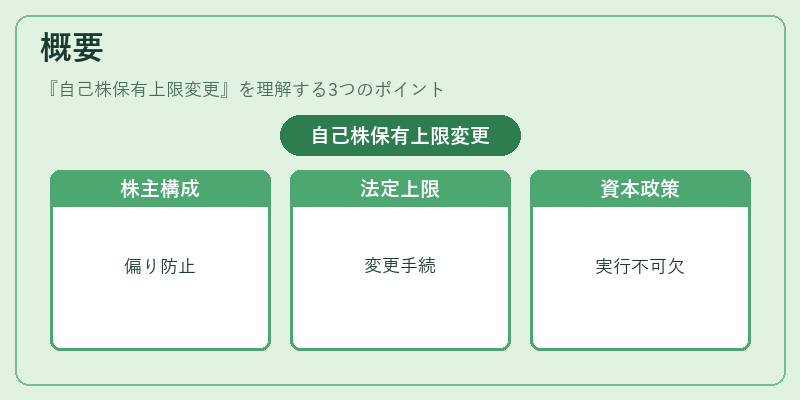概要（自己株保有上限変更）の図解
