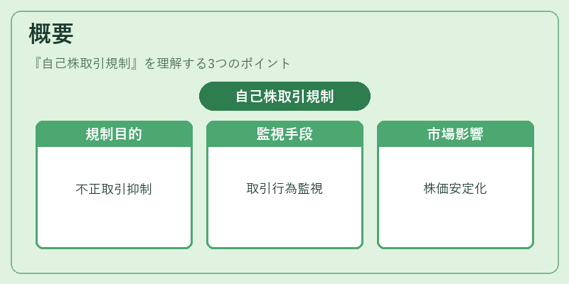 概要（自己株取引規制）の図解