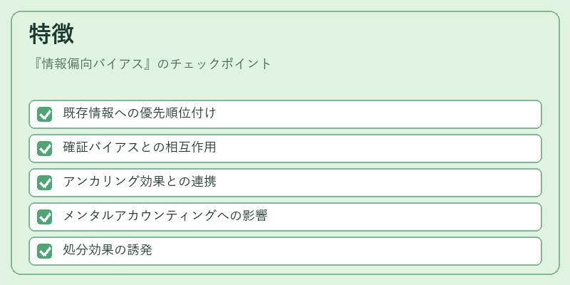 特徴（情報偏向バイアス）の図解