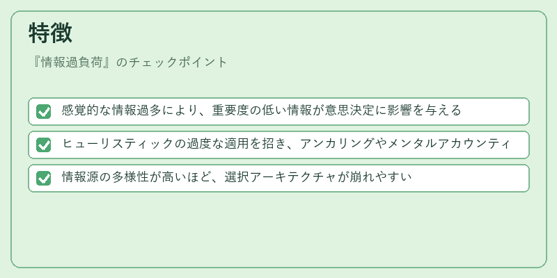 特徴（情報過負荷）の図解