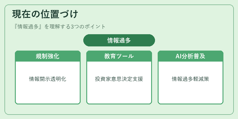 現在の位置づけ（情報過多）の図解