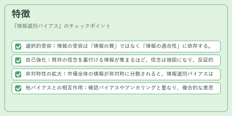特徴(情報選別バイアス)の図解