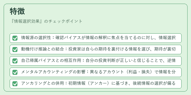 特徴（情報選択効果）の図解