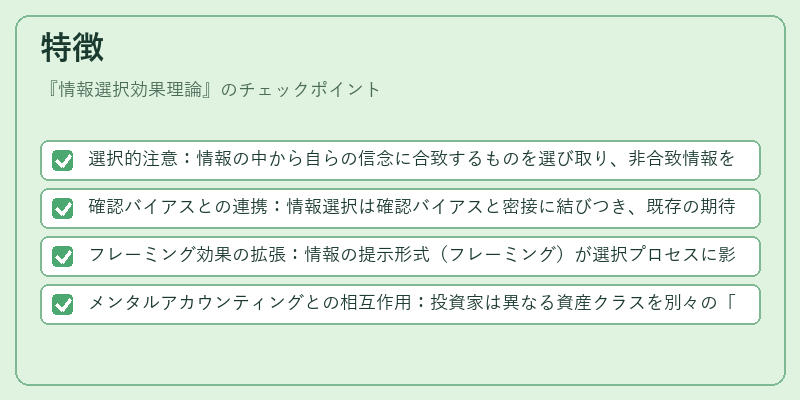 特徴（情報選択効果理論）の図解