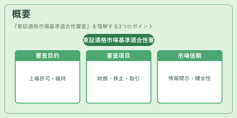 概要(東証適格市場基準適合性審査)の図解