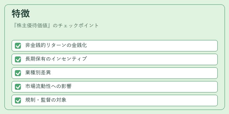 特徴(株主優待価値)の図解