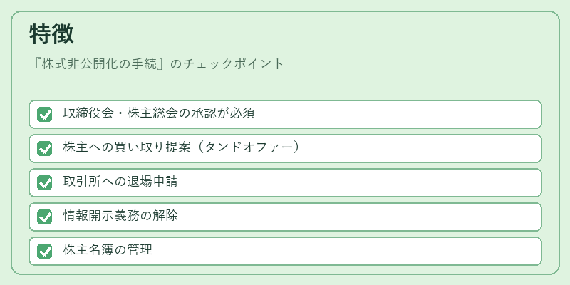 特徴(株式非公開化の手続)の図解