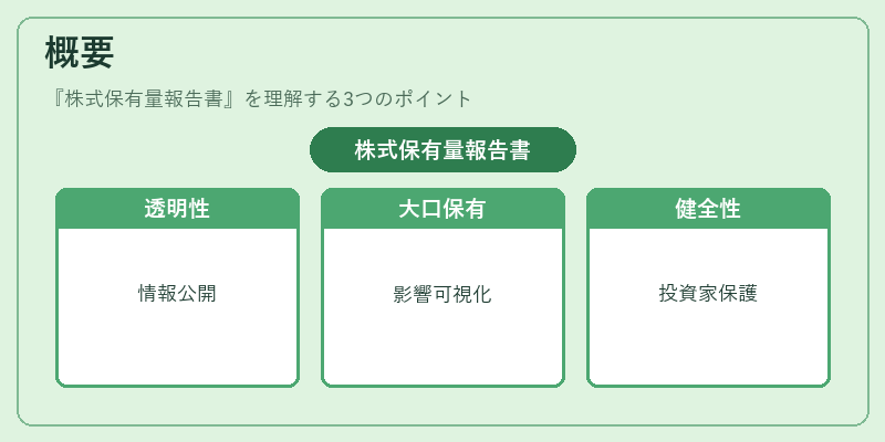 概要（株式保有量報告書）の図解