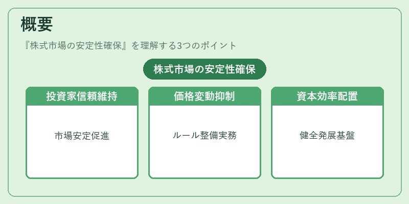 概要(株式市場の安定性確保)の図解