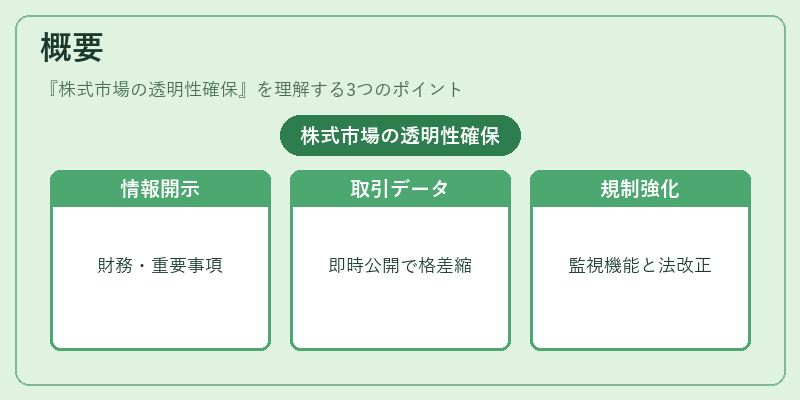概要（株式市場の透明性確保）の図解