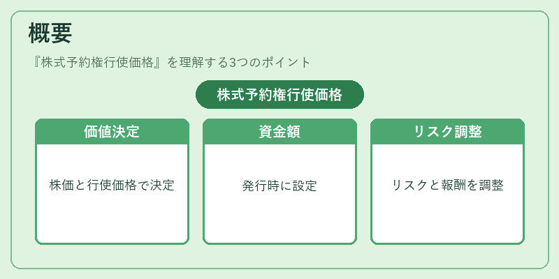 概要（株式予約権行使価格）の図解