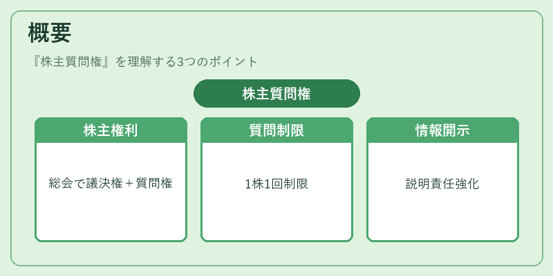 概要（株主質問権）の図解