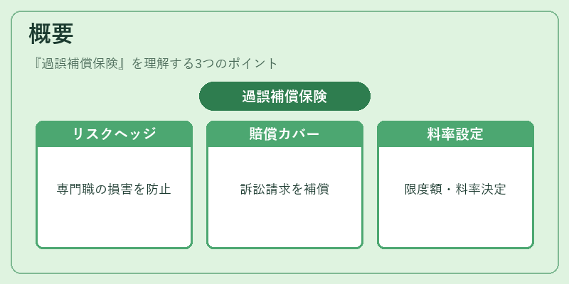 概要（過誤補償保険）の図解