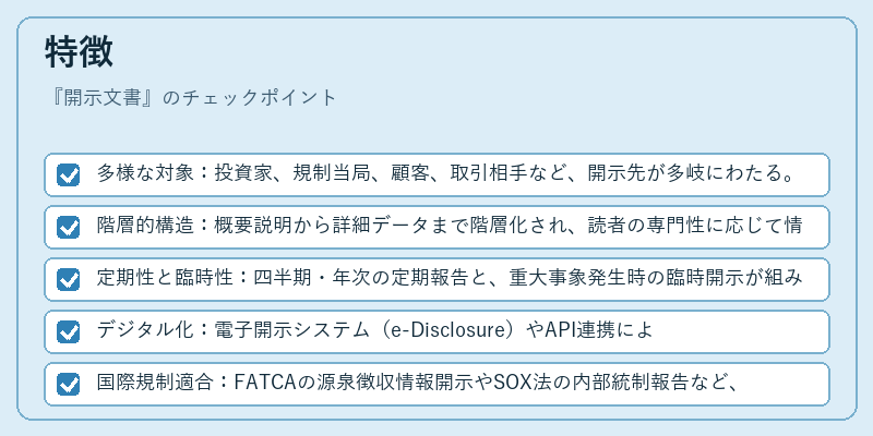特徴（開示文書）の図解