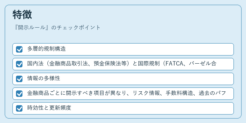 特徴（開示ルール）の図解