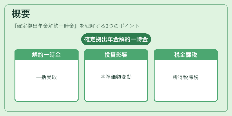 概要（確定拠出年金解約一時金）の図解