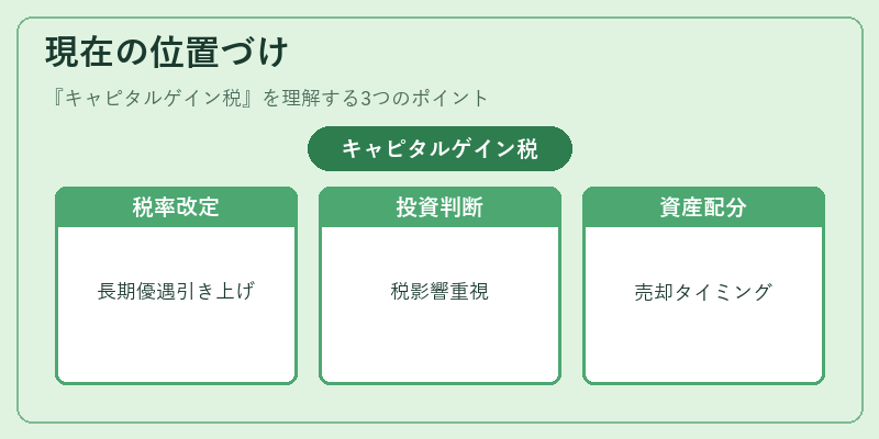 現在の位置づけ(キャピタルゲイン税)の図解