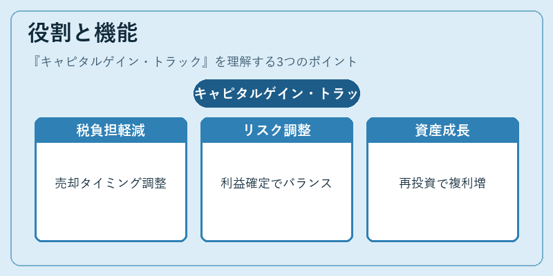 役割と機能（キャピタルゲイン・トラック）の図解