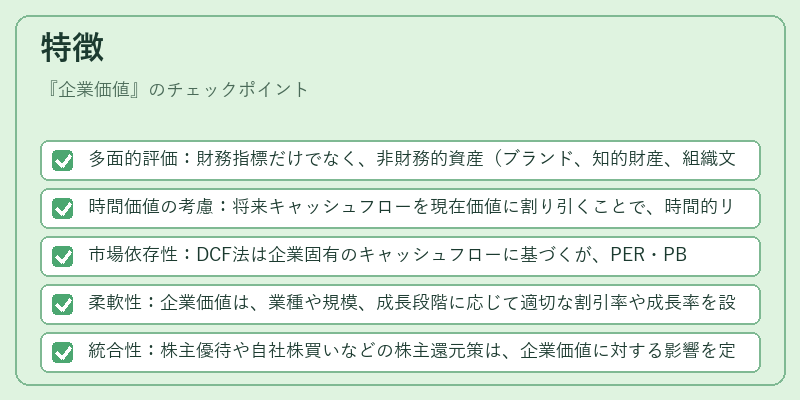 特徴（企業価値）の図解