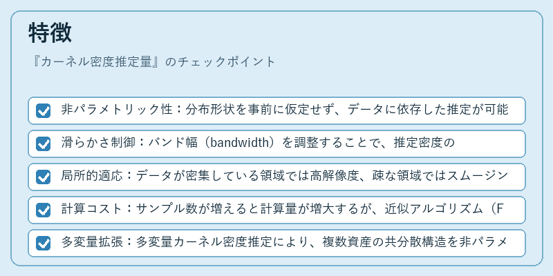 特徴（カーネル密度推定量）の図解