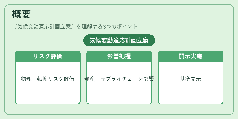 概要（気候変動適応計画立案）の図解