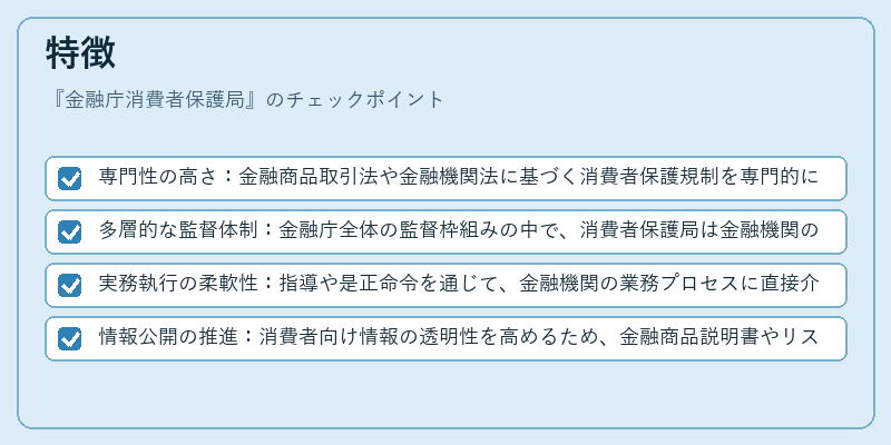 特徴(金融庁消費者保護局)の図解